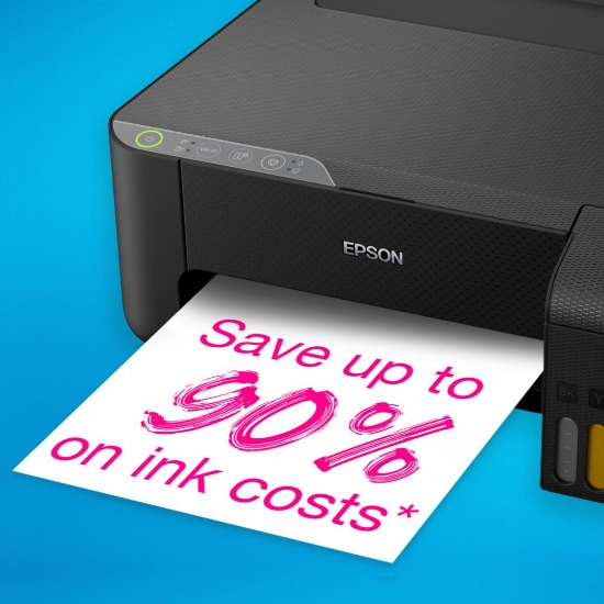 Imagine Imprimanta inkjet color CISS Epson L1270, dimensiune A4, viteza max 33ppm alb-negru, 15ppm color, rezolutie printer 5.760 x 1.440 DPI, alimentare hartie 100 coli, imprimare fara margini, interfata: USB 2.0, WI-FI, WI-FI Direct consumabile: 103 ecotank Black, Cyan, Magenta, Yellow, C13T00S14A