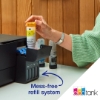 Imagine Imprimanta inkjet color CISS Epson L1230, dimensiune A4, viteza max 33ppm alb-negru, 15ppm color, rezolutie printer 5760x1440dpi, alimentare hartie 100 coli, imprimare fara margini, interfata: USB 2.0, consumabile: 103 ecotank Black, Cyan, Magenta, Yellow, C13T00S14A , C13T00S24A, C13T00S34A,