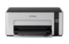 Imagine Imprimanta inkjet mono CISS Epson M1100, dimensiune A4, viteza max 32ppm, rezolutie printer 1440x720dpi, alimentare hartie 150 coli, volum maxim printare : 15000pagini/luna, interfata: USB 2.0, consumabile: Ecotank MX1xx negru XL (6k/pag.), MX1xx negru L (2k/pag.),cerneala 6k/pag inclusa, greutate