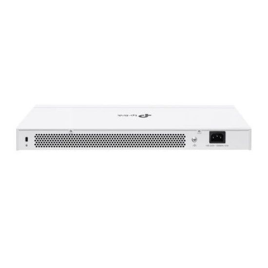 Imagine Switch TP-Link cu 24 de porturi,  24× 10/100/1000 Mbps RJ45 Ports (Auto- Negotiation/Auto MDI/MDIX), capacitate switch 56 Gbps, dimensiuni (440× 180×44 mm)