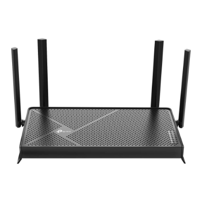Imagine Router Wireless TP-Link ARCHER BE230, 1× 2.5 Gbps WAN port, 1× 2.5 Gbps LAN port and 3× 1 Gbps, 6 antene externe, tri-band, Buton WirelessON/OFF,buton WPS