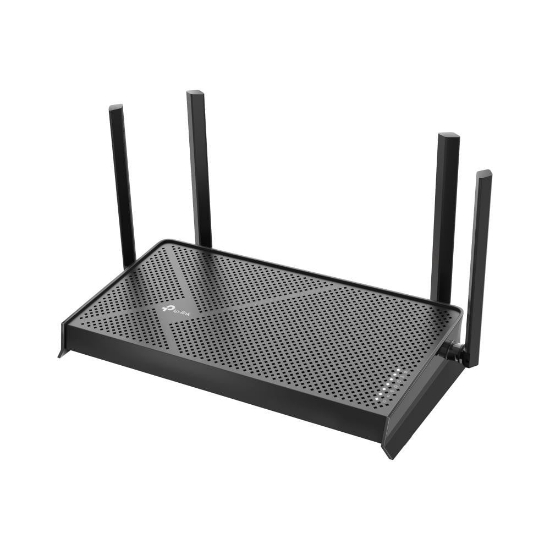 Imagine Router Wireless TP-Link ARCHER BE230, 1× 2.5 Gbps WAN port, 1× 2.5 Gbps LAN port and 3× 1 Gbps, 6 antene externe, tri-band, Buton WirelessON/OFF,buton WPS