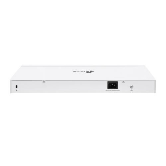 Imagine TP-LINK 16-Port Gigabit Smart Switch with 16× Gigabit RJ45 ports and 2× Gigabit SFP slots, Interfata:  16× 10/100/1000 Mbps RJ45 Ports (Auto- Negotiation/Auto MDI/MDIX), Dimensiuni: 440×180×44 mm, Capacitate Switch: 36 Gbps, Packet Forwarding Rate: 26.78 Mpps