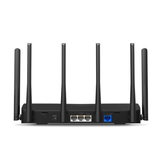 Imagine Router Mercusys Wi-Fi 7 Tri-Band BE9300, MR47BE, Standarde wireless: Wi- Fi 802.11be/ax/ac/a/b/g/n, Viteza wireless: BE9300 6 GHz: 5760 Mbps (802.11be), 5 GHz: 2880 Mbps (802.11be), 2.4 GHz: 574 Mbps (802.11ax), Interfata: 3 x 2.5 Gbps RJ45, 1 WAN, 6 antene externe omnidirectionale, Dimensiuni: 258