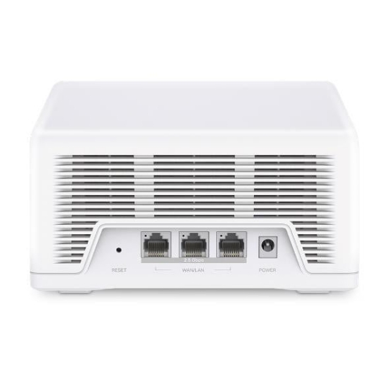 Imagine MERCUSYS HALO H47BE WHOLE MESH WIFI 7 2PACK, Tri-Band, Standarde wireless: 6 GHz: IEEE 802.11be, 5 GHz: IEEE 802.11b/g/n/ac/ax/be mixed, 2.4 GHz: IEEE 802.11b/g/n/ax mixed, Viteza wireless: 5760 Mbps at 6 GHz, 2880 Mbps at 5 GHz, 574 Mbps at 2.4 GHz, Dimensiuni: 170 × 122.4 × 103.5 mm, Interfata: 3