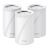 Imagine TP-LINK DECO BE65(3-PACK) Sistem Mesh WI-FI 7, BE9300, TRI-BAND, Standarde wireless: IEEE 802.11be/ax 6 GHz, IEEE 802.11be/ax/ac/n/a 5 GHz, IEEE 802.11ax/n/b/g 2.4 GHz, Viteze wireless: BE9300 6 GHz: 5760 Mbps (802.11be), 5 GHz: 2880 Mbps (802.11be), 2.4 GHz: 574 Mbps (802.11ax), 8 x antene interne