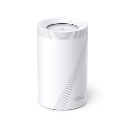 Imagine TP-LINK DECO BE65(2-PACK) Sistem Mesh WI-FI 7, BE9300, TRI-BAND, Standarde wireless: IEEE 802.11be/ax 6 GHz, IEEE 802.11be/ax/ac/n/a 5 GHz, IEEE 802.11ax/n/b/g 2.4 GHz, Viteze wireless: BE9300 6 GHz: 5760 Mbps (802.11be), 5 GHz: 2880 Mbps (802.11be), 2.4 GHz: 574 Mbps (802.11ax), 8 x antene interne