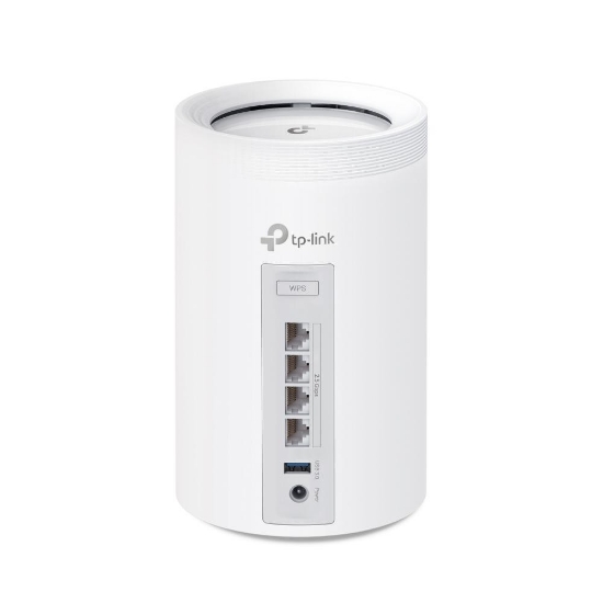 Imagine TP-LINK DECO BE65(2-PACK) Sistem Mesh WI-FI 7, BE9300, TRI-BAND, Standarde wireless: IEEE 802.11be/ax 6 GHz, IEEE 802.11be/ax/ac/n/a 5 GHz, IEEE 802.11ax/n/b/g 2.4 GHz, Viteze wireless: BE9300 6 GHz: 5760 Mbps (802.11be), 5 GHz: 2880 Mbps (802.11be), 2.4 GHz: 574 Mbps (802.11ax), 8 x antene interne