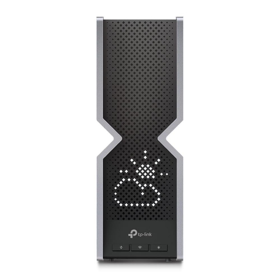 Imagine TP-LINK Router wireless TRi-Band Archer BE800, Otel inoxidabil, BE19000, Viteze wireless: • 6 GHz: 11520 Mbps (802.11be), 5 GHz: 5760 Mbps (802.11be), 2.4 GHz: 1376 Mbps (802.11be), 8 x antene interne, 4×4 MU- MIMO, Mod Router, Mod Access Point, Interfata: 1× port WAN/LAN de 10 Gbps, 1× port combo