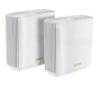Imagine Asus Tri band home Mesh ZENwifi system, XT9, White; 2 pack, 1.7 GHz quad-core processor, 256 MB Flash, 512 MB RAM ; AX7800, Tri-band: 2.4Ghz 2x2, 5Ghz 2x2,5Ghz 4x4, Network Standard: IEEE 802.11a, IEEE, 802.11b, IEEE 802.11g, WiFi 4 (802.11n), WiFi 5 (802.11ac), WiFi 6 (802.11ax), IPv4, IPv6, AX7800