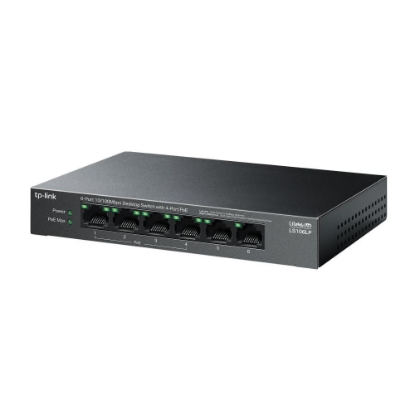 Imagine "6-Port 10/100 Mbps Desktop Switch with 4-Port PoE PORT: 4× 10/100 Mbps PoE Ports, 2× 10/100 Mbps Non-PoE Ports SPEC: 802.3af, 41 W PoE Power, Desktop Steel Case FEATURE: Extend Mode for 250m PoE Transmitting, PoE Auto Recovery, Plug and Play"