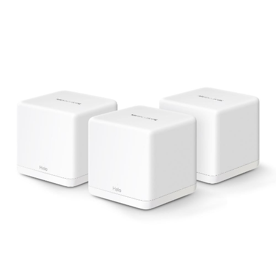 Imagine Mercusys Halo H60X(3-pack) Whole mesh Wi-Fi6 system, AX1500, Dual-band, Standarde wireless: IEEE 802.11ax/ac/n/a 5 GHz, IEEE 802.11n/b/g 2.4 GHz, Viteza wireless: 1201 Mbps on 5 GHz, 300 Mbps on 2.4 GHz, Dimensiuni:88 × 88 × 88 mm, Interfata: 3 x 10/100/1000LAN/WAN, Pachetul contine 1 x Halo H60XR