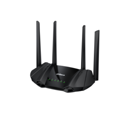 Imagine DAHUA AX1500 WIRELSS ROUTER DH-AX15M, Standarde wireless: 2.4 GHz: 802.11 b/g/n, 5 GHz: 802.11 a/n/a/ac/ax, Dual Band; 2.4 GHz: 300 Mbps, 5 GHz: 1201 Mbps, interfata: 1 x 10/100/1000Mbps WAN, 2 x 10/100/1000Mbps LAN, Memorie: 128 MB Flash, 128 MB RAM, dimensiuni: 215 mm × 119 mm × 173 mm, Greutate