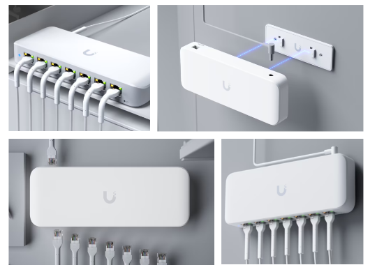 Imagine UBIQUITI 8 PORT GBE SWITC USW-ULTRA-210W, dimensiuni: 203 x 76 x 33 mm, Greutate: 320g, Interfata: 8 x 10/100/1000Mbps, 7 porturi POE, Capacitate Switch: 16Gbps, Buget POe 210W, adaptor POE 202W inclus.