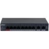 Imagine Dahua 10-Port Cloud Managed Desktop Gigabit Switch cu 8-Port PoE, CS4010-8GT-110, Interfata: Port 1-8: 8 × RJ-45 10/100/1000 Mbps (PoE); Port 9-10: 2 × RJ-45 10/100/1000 Mbps（uplink）, Managed, Layer 2, Switching Capacity: 20 Gbps, Packet Forwarding Rate: 14.88 Mpps, Standarde retea:  IEEE802.3