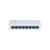 Imagine Switch Dahua 8 porturi Unmanaged, PFS3008-8ET-L, Interfata: 8 x 10/100 Mbps, Capacitate: 1.6 Gbit, Packet Forwarding Rate: 1.1904 MPPS, Greutate: 160g, Dimensiuni: 132.9 mm × 62.4 mm × 24.0 mm, Material carcasa: plastic.