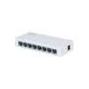 Imagine Switch Dahua 8 porturi Unmanaged, PFS3008-8ET-L, Interfata: 8 x 10/100 Mbps, Capacitate: 1.6 Gbit, Packet Forwarding Rate: 1.1904 MPPS, Greutate: 160g, Dimensiuni: 132.9 mm × 62.4 mm × 24.0 mm, Material carcasa: plastic.