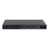 Imagine Dahua managed switch 26 porturi, 24 porturi POE, Interfata:24 x 10/100/1000 Mbps, 2 x 2 gigabit uplink combo ports, Buget POE: 370w, Switching Capacity: 56 Gbps, Packet Forwarding Rate: 41.7 Mpps, Standarde retea: IEEE 802.3, IEEE 802.3u, IEEE 802.3ab, Dimensiuni: 440 mm × 290.7 mm × 43.3 mm