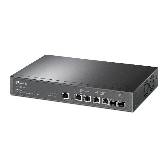 Imagine "JetStream™ 4-Port 10GBase-T and 2-Port 10GE SFP+ L2+ Managed Switch with 4-Port PoE++ PORT: 4× 10G PoE++ Ports, 2× 10G SFP+ Slots, RJ45/Micro-USB Console Port SPEC: 802.3bt/at/af, 200 W PoE Power, 1U 13-inch Rack-mountable Steel Case FEATURE: Integration with JetStream™ SDN Controller,Static