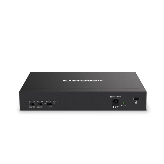 Imagine MERCUSYS DESKTOP SWITCH 10PORT MS110P POE, Interfata:  10× 10/100 Mbps, Standarde si protocoale:  IEEE 802.3x Flow Control, Dimensiuni:  171*98* 27 mm, Porturi POE: 1-8, Buget POE: 65W.