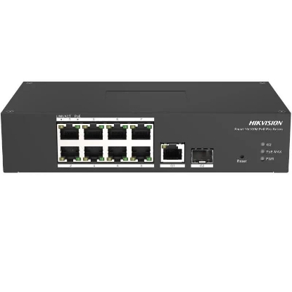Imagine Switch 8 porturi PoE Hikvision DS-3T1310P-SI/HS prezinta 8 × 10/100 Mbps PoE port,1 × 1 Gbps RJ45 port,1 × 1 Gbps fiber optical port, RJ45 ort,full duplex,MDIMDI-X adaptive, IEEE 802.3,IEEE 802.3ab,IEEE 802.3u,IEEE 802.3z,IEEE 802.3x,MAC Address Table 16 K,Capacity 5.6 Gbps,4 Mbits,Long Range Ports