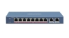 Imagine Switch 8 porturi PoE Hikvision DS-3E1310HP-EI prezinta 1 × 10/100 Mbps Hi-PoE port, 7 × 10/100 Mbps PoE ports, and 2 × 10/100/1000 Mbps RJ45 ports, Up to 300 m Long Range PoE Transmission,IEEE 802.3bt standard Hi- PoE port provides max. 90 W power supply for high power devices such as domes or other