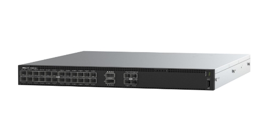 Imagine Dell EMC Switch S4128T-ON, 1U, 28 x 10Gbase-T, 2 x QSFP28, IO to PSU, 2 PSU