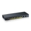 Imagine Zyxel Switch GS1100-10HP, unmanage PoE 8x Gigabit, 2x Fiber Uplink, 120 Watt PoE