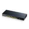 Imagine Zyxel Switch GS1100-10HP, unmanage PoE 8x Gigabit, 2x Fiber Uplink, 120 Watt PoE