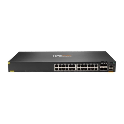 Imagine HPE Aruba Networking CX 6300F 24-port 1GbE Class 4 PoE and 4-port SFP56 Switch