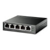Imagine "5-Port Gigabit Easy Smart Switch with 4-Port PoE+ PORT: 4× Gigabit PoE+ Ports, 1× Gigabit Non-PoE Ports SPEC: 802.3at/af, 65 W PoE Power, Desktop Steel Case FEATURE: PoE Auto Recovery, MTU/Port/Tag-based VLAN, QoS, IGMP Snooping, Web/Utility Management, Plug and Play"