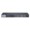 Imagine Switch 24 porturi Gigabit Hikvision DS-3E1526P-SI, L2, Smart Managed, 24 × gigabit PoE ports si 2 × gigabit fiber optical ports, Putere PoE 370W, maxim 30W per port,  Extend mode - pana la 300 metri, Switching capacity 52 Gbps, PoE watchdog, network topology management, alarm push, network health