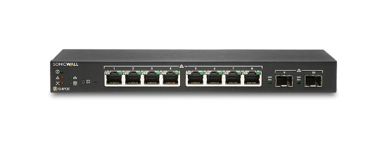 Imagine Switch SonicWall SWS12 8 porturi Gigabit, 2 porturi SFP, POE/POE+, static routing, firewall/cloud managed