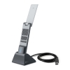 Imagine AX3000 High Gain Dual Band Wi-Fi 6 USB Adapter SPEED: 2402 Mbps at 5 GHz + 574 Mbps at 2.4 GHz SPEC: High Gain External Antennas, USB 3.0, Cradle with Extension Cable FEATURE: MU-MIMO, OFDMA, HE160, WPA3