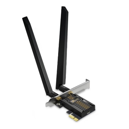 Imagine BE9300 Tri-Band Wi-Fi 7 Bluetooth PCI Express Adapter SPEED: 5760 Mbps at 6 GHz + 2880 Mbps at 5 GHz + 688 Mbps at 2.4 GHz SPEC: 2× High Gain Tri-Band External Antennas FEATURE: Wi-Fi 7, MLO, Multi-RU, 4096 QAM, 320MHz, MU-MIMO, OFDMA, WPA3, Bluetooth 5.4