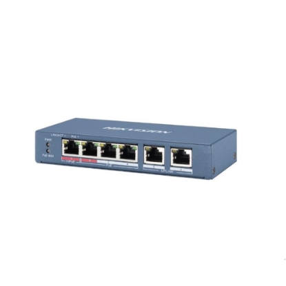 Imagine Switch Hikvision DS-3E0106HP-E, 4-port, HiPoE
