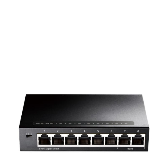 Imagine CUDY 8-Port Gigabit Ethernet Switch, 8 10/100/1000M RJ45 Ports, IGMP Snooping, Loop Detection/Prevention, 802.1p/DSCP QoS, Desktop Metal Case, Power Saving, Plug & Play, Wall-Mount