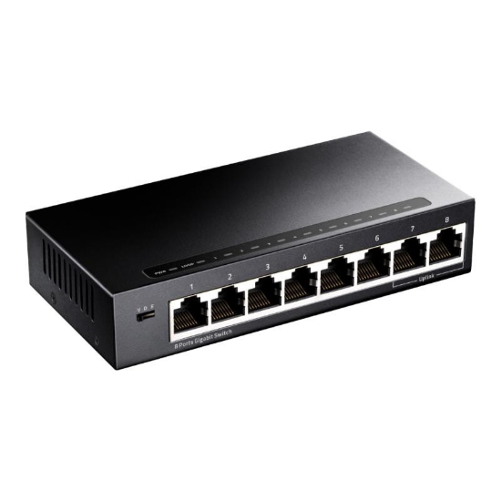Imagine CUDY 8-Port Gigabit Ethernet Switch, 8 10/100/1000M RJ45 Ports, IGMP Snooping, Loop Detection/Prevention, 802.1p/DSCP QoS, Desktop Metal Case, Power Saving, Plug & Play, Wall-Mount