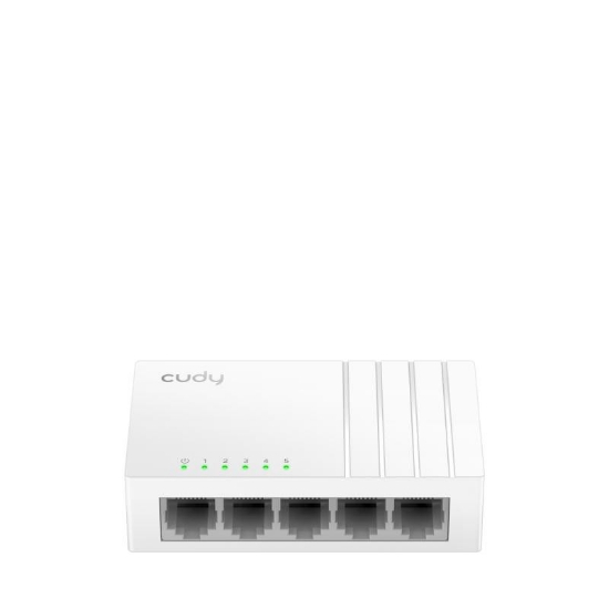 Imagine CUDY 5-Port Gigabit Desktop Switch, 5 10/100/1000M RJ45 Ports, IGMP Snooping, Loop Detection/Prevention, 802.1p/DSCP QoS, Desktop Plastic Case, Power Saving, Plug & Play, Wall-Mount, USB-C Powering(Adapter not included)