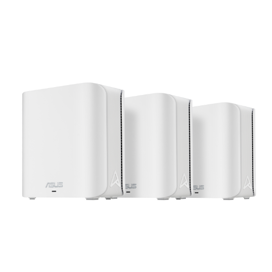 Imagine Asus Zen WIFI dual-band whole-home coverage, BD4 (W-3-PK), Network Standard: IEEE 802.11a, IEEE 802.11b, IEEE 802.11g, WiFi 4 (802.11n), WiFi 5 (802.11ac), WiFi 6 (802.11ax), WiFi 7 (802.11be) IPv4, IPv6, internal antenna x 4, Transmit/Receive: 2.4 GHz 2 x 2, 5 GHz 2 x 2, 5 Memory: 128 MB Flash, 512