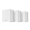 Imagine Asus Zen WIFI dual-band whole-home coverage, BD4 (W-3-PK), Network Standard: IEEE 802.11a, IEEE 802.11b, IEEE 802.11g, WiFi 4 (802.11n), WiFi 5 (802.11ac), WiFi 6 (802.11ax), WiFi 7 (802.11be) IPv4, IPv6, internal antenna x 4, Transmit/Receive: 2.4 GHz 2 x 2, 5 GHz 2 x 2, 5 Memory: 128 MB Flash, 512