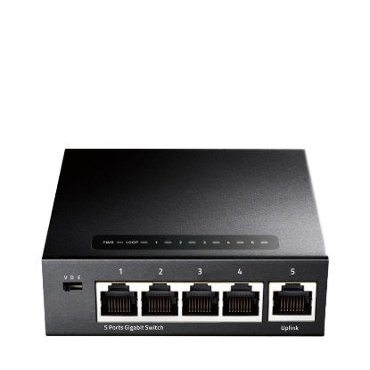 Imagine CUDY 5-Port Gigabit Ethernet Switch, 5 10/100/1000M RJ45 Ports, IGMP Snooping, Loop Detection/Prevention, 802.1p/DSCP QoS, Desktop Metal Case, Power Saving, Plug & Play, Wall-Mount
