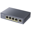 Imagine CUDY 5-Port 10/100/1000M PoE+ Switch 60W, 5 10/100/1000M ports with 4POE+ Ports Unmanaged Switch with UL power adapter IEEE802.3af / IEEE802.3at, Watchdog, 60W External
