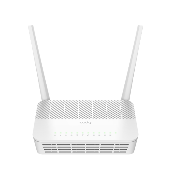 Imagine CUDY AC1200 Wireless Dual Band Gigabit xPON Router, Realtek chipset, GPON/EPON,  867Mbps at 5GHz + 300Mbps at 2.4GHz, 802.11ac/a/b/g/n, 1 PON Port, 4 Gigabit RJ45 port, Power ON/OFF Button,WPS Button,WiFi Button, Reset button,TR069/TR098/TR111/TR181, EasyMesh, OMCI
