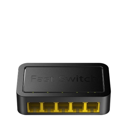 Imagine CUDY 5-Port 10/100 Mbps Desktop Switch, 5 10/100M RJ45 Ports, Loop Detection, Desktop Plastic Case, Power Saving, Plug & Play, Wall-Mount