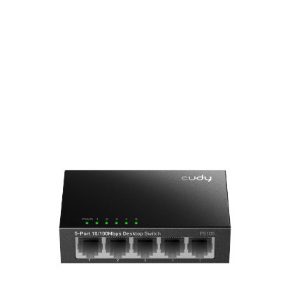 Imagine CUDY 5-Port 10/100 Mbps Desktop Switch, 5 10/100M RJ45 Ports, Loop Detection, Metal Case, Power Saving, Plug & Play, Wall-Mount