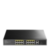 Imagine CUDY 16-Port 10/100M PSE RJ-45 +2 Gigabit RJ- 45 +1SFP Port with 16 POE Ports Switch with Built-in power supply, support 16-port IEEE 802.3at PoE+ Injector,Rack-mountable  Steel case, 200W Internal