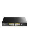 Imagine CUDY 16-Port 10/100M PSE RJ-45 +2 Gigabit RJ- 45 +1SFP Port with 16 POE Ports Switch with Built-in power supply, support 16-port IEEE 802.3at PoE+ Injector,Rack-mountable  Steel case, 200W Internal