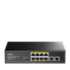 Imagine CUDY 8-Port 10/100M PSE RJ-45  +2 RJ45 10/100M Uplink Port Unmanaged PoE+ Switch, CCTV/VLAN/Watchdog ON/OFF Switch(New version), long distance:250M at CCTV mode.  802.3af/at standard, Support PD Alive Function, ±4 KV Surge Protection, Alternative 1/2(+),3/6(-),Steel Case, 120W Internal Power Supply