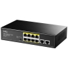 Imagine CUDY 8-Port 10/100M PSE RJ-45  +2 RJ45 10/100M Uplink Port Unmanaged PoE+ Switch, CCTV/VLAN/Watchdog ON/OFF Switch(New version), long distance:250M at CCTV mode.  802.3af/at standard, Support PD Alive Function, ±4 KV Surge Protection, Alternative 1/2(+),3/6(-),Steel Case, 120W Internal Power Supply